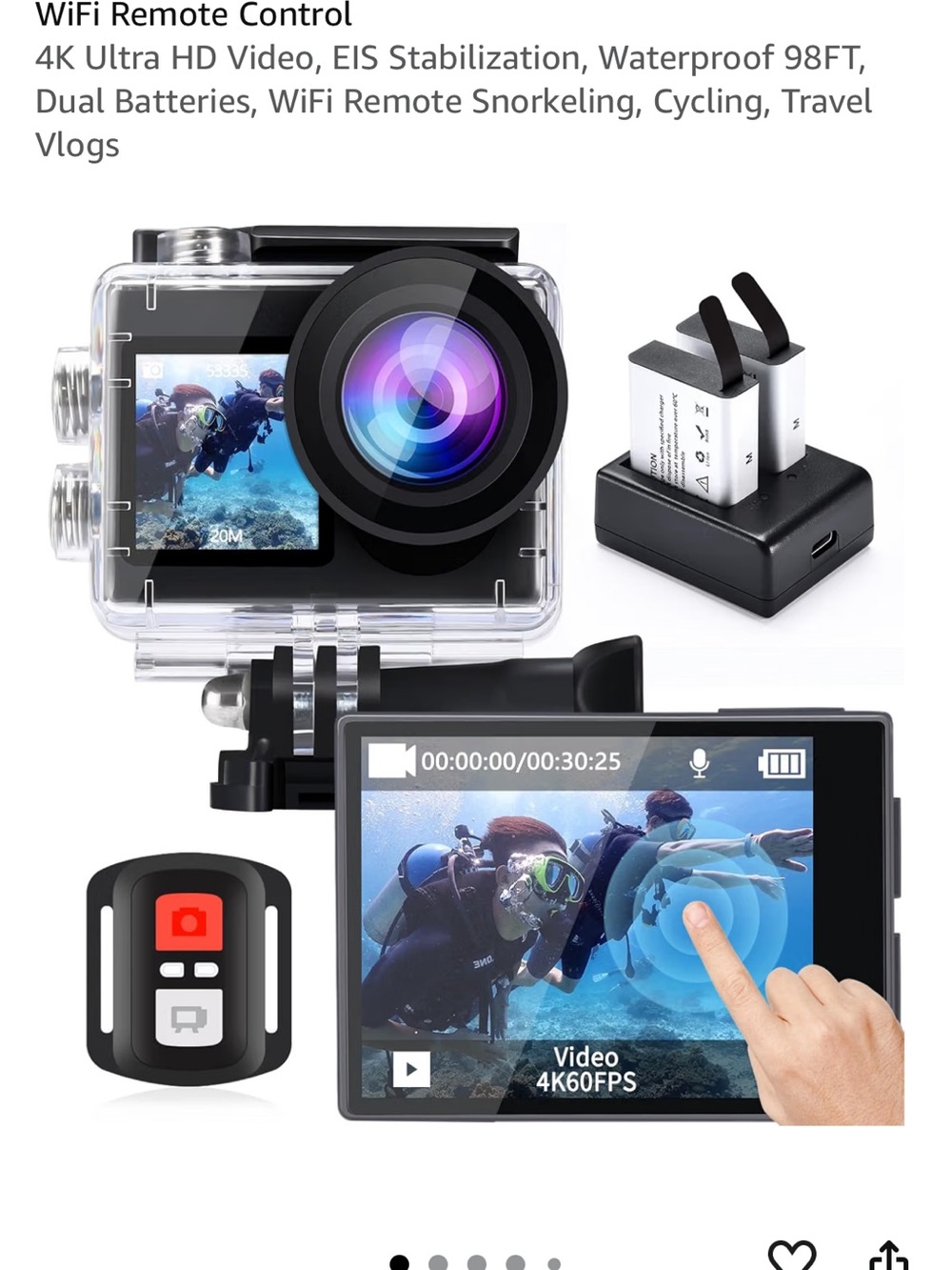 Icefox UHD 4K Action Camera - Waterproof Action Camera Black with Accessories - Picture 9 of 10